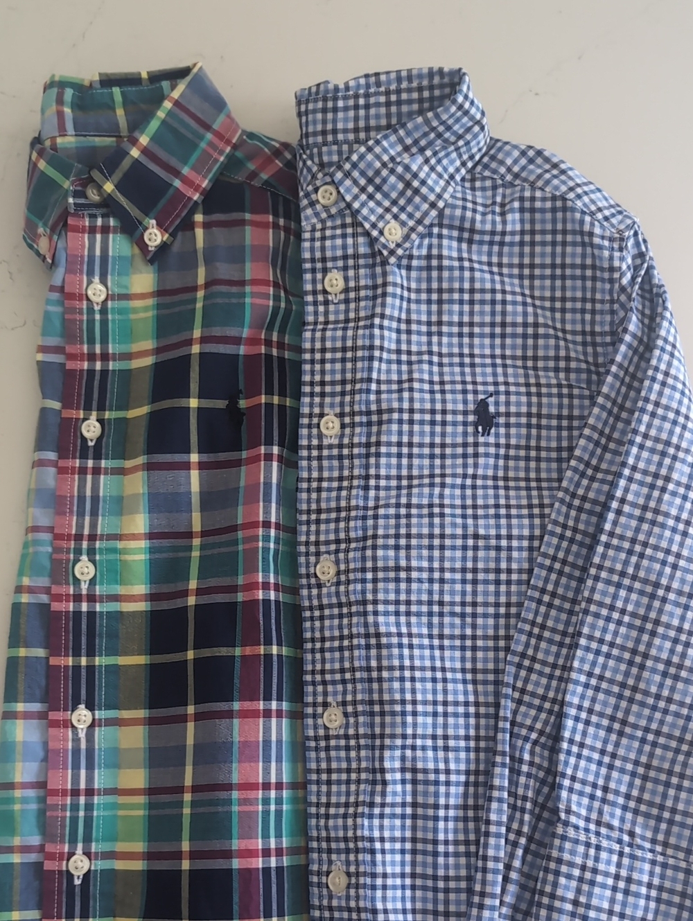 Polo by Ralph Lauren Blue Gingham & Multicolor Plaid Button-Down Shirts